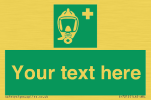 Custom sign safe condition Emergency escape breathing device